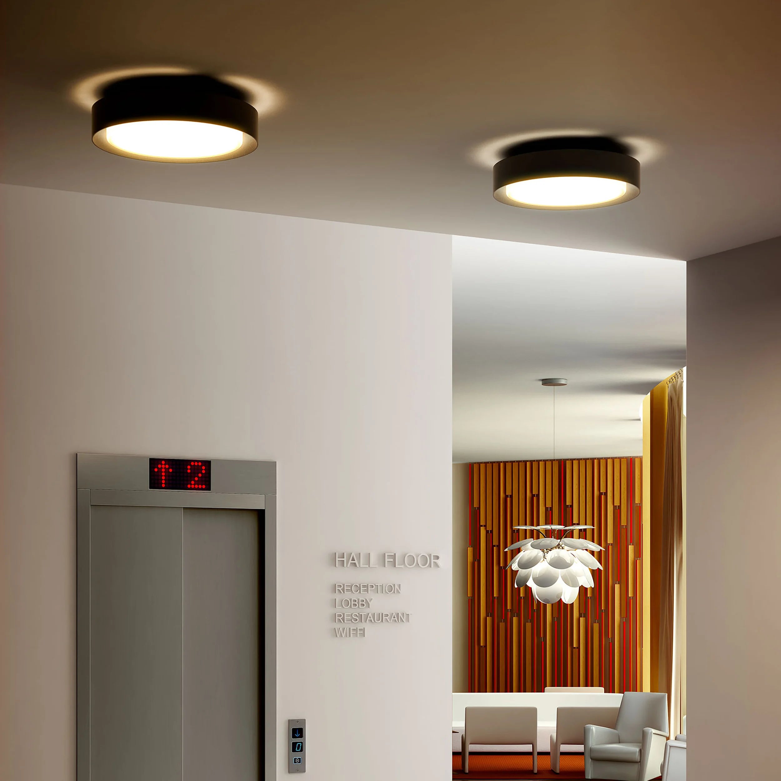 Plaff LED Surface Mount Light Fixture - Energy Efficient Indoor Lighting for Home, Office & Commercial Spaces