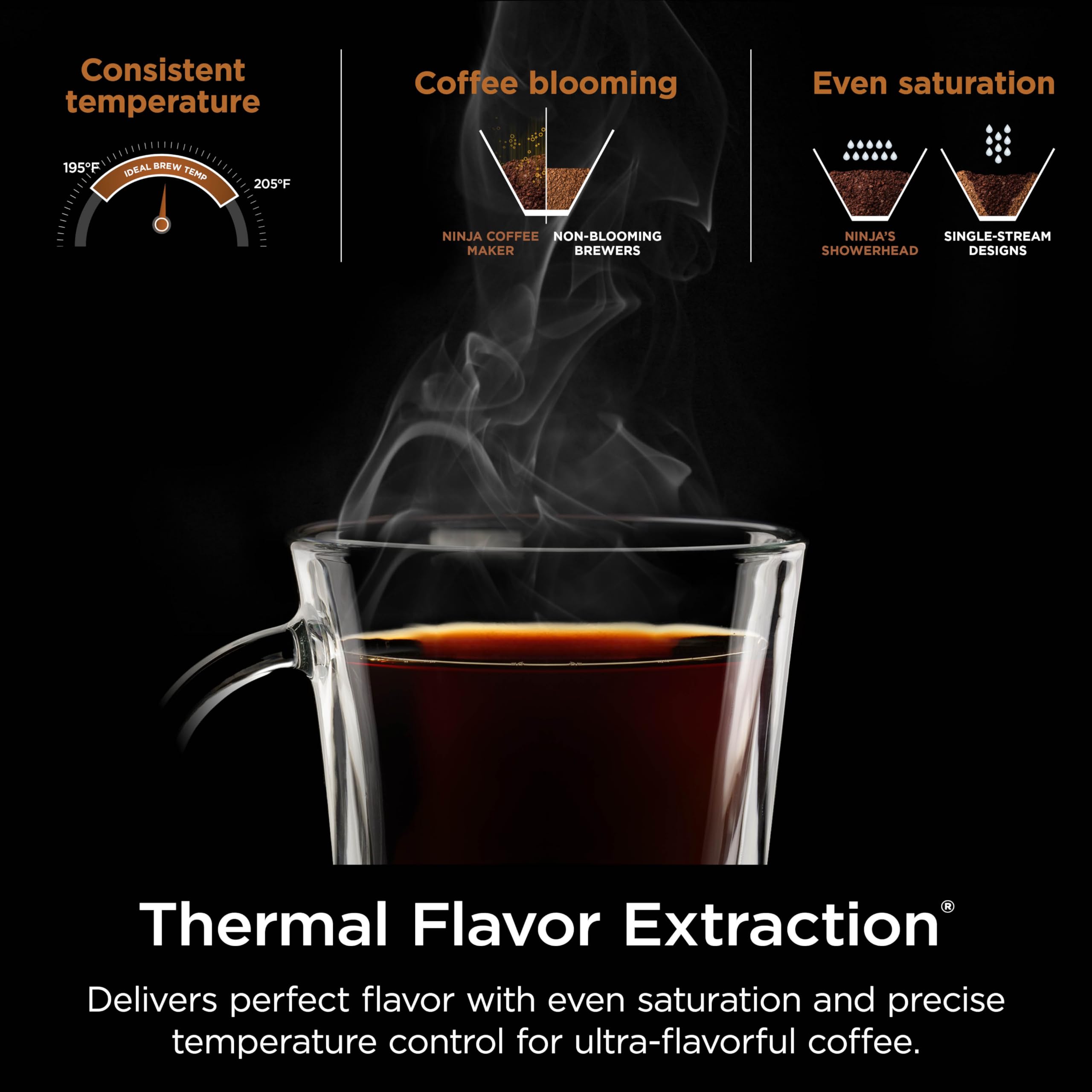 Ninja® CM360C Hot & Iced Coffee Maker - 10 Cup Glass Carafe with Rapid Cold Brew Technology | Single Serve & Drip Coffee Machine (Canadian Version) | Perfect for Home, Office & Small Businesses