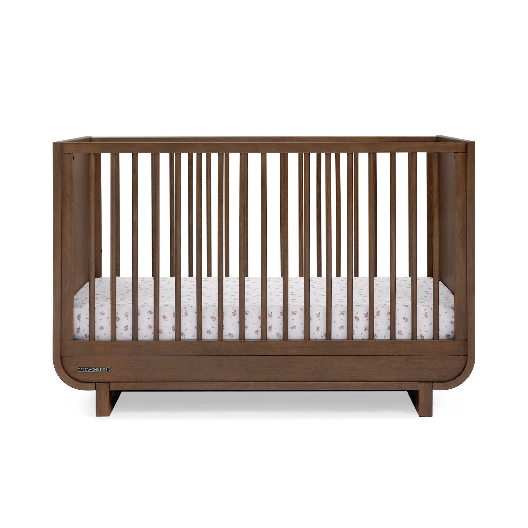 Rhodes 4-in-1 Convertible Baby Crib to Toddler Bed - White Nursery Furniture for Newborns & Growing Kids - Perfect for Modern Nurseries & Daycare Centers