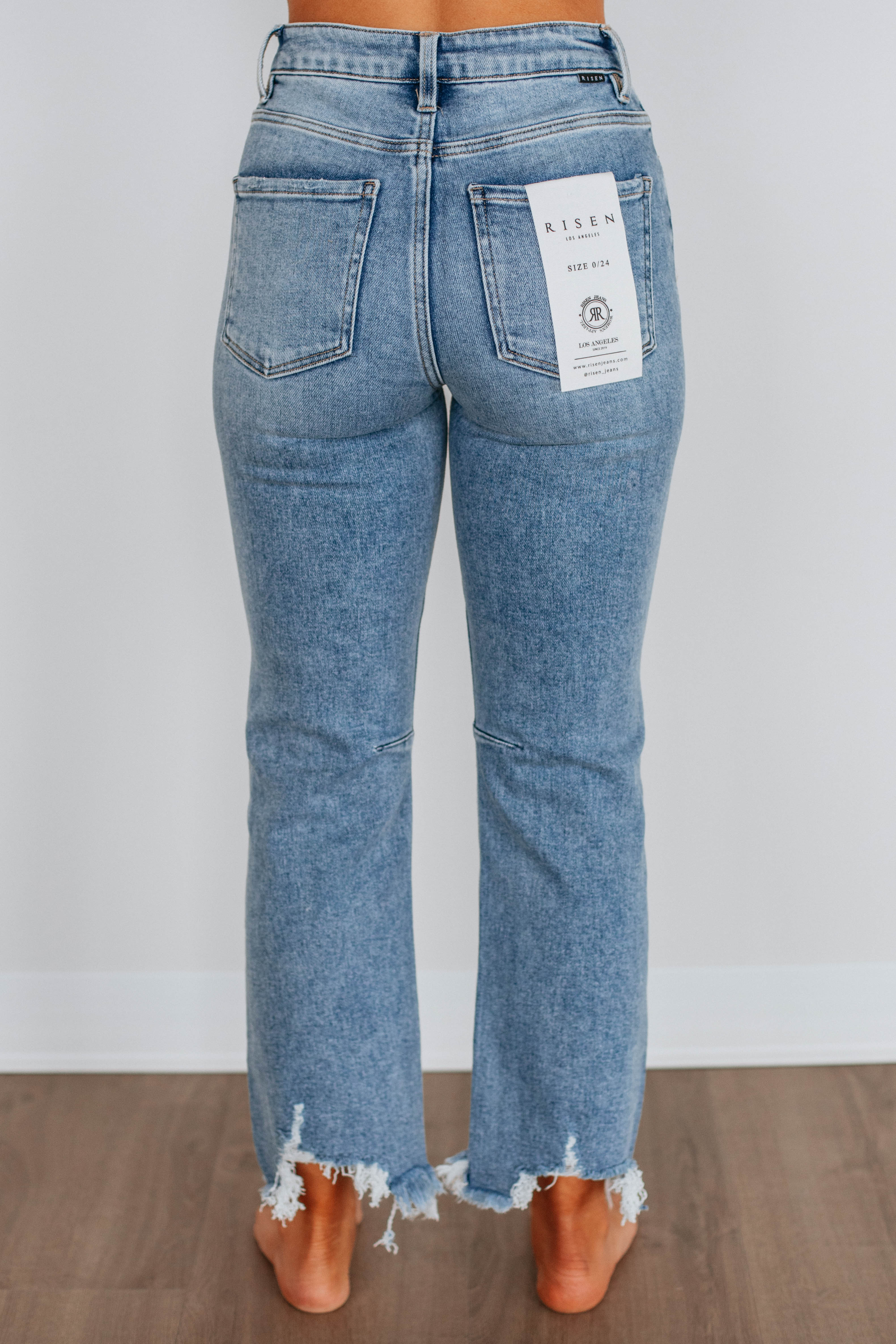 Presley Risen Women's High Waist Stretch Denim Jeans - Comfortable Slim Fit for Casual Wear & Everyday Outfits