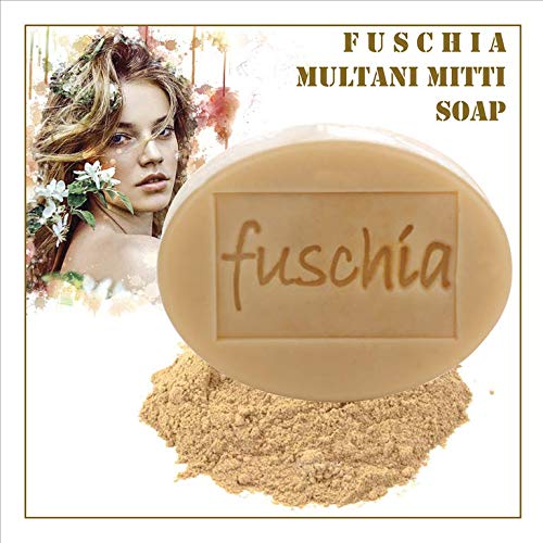 **Fuschia Multani Mitti Natural Handmade Glycerin Soap with Essential Oils | Healthy Skin Care for All Skin Types & Kids | Moisturizing & Gentle Cleansing for Daily Use, Spa & Gifts**
