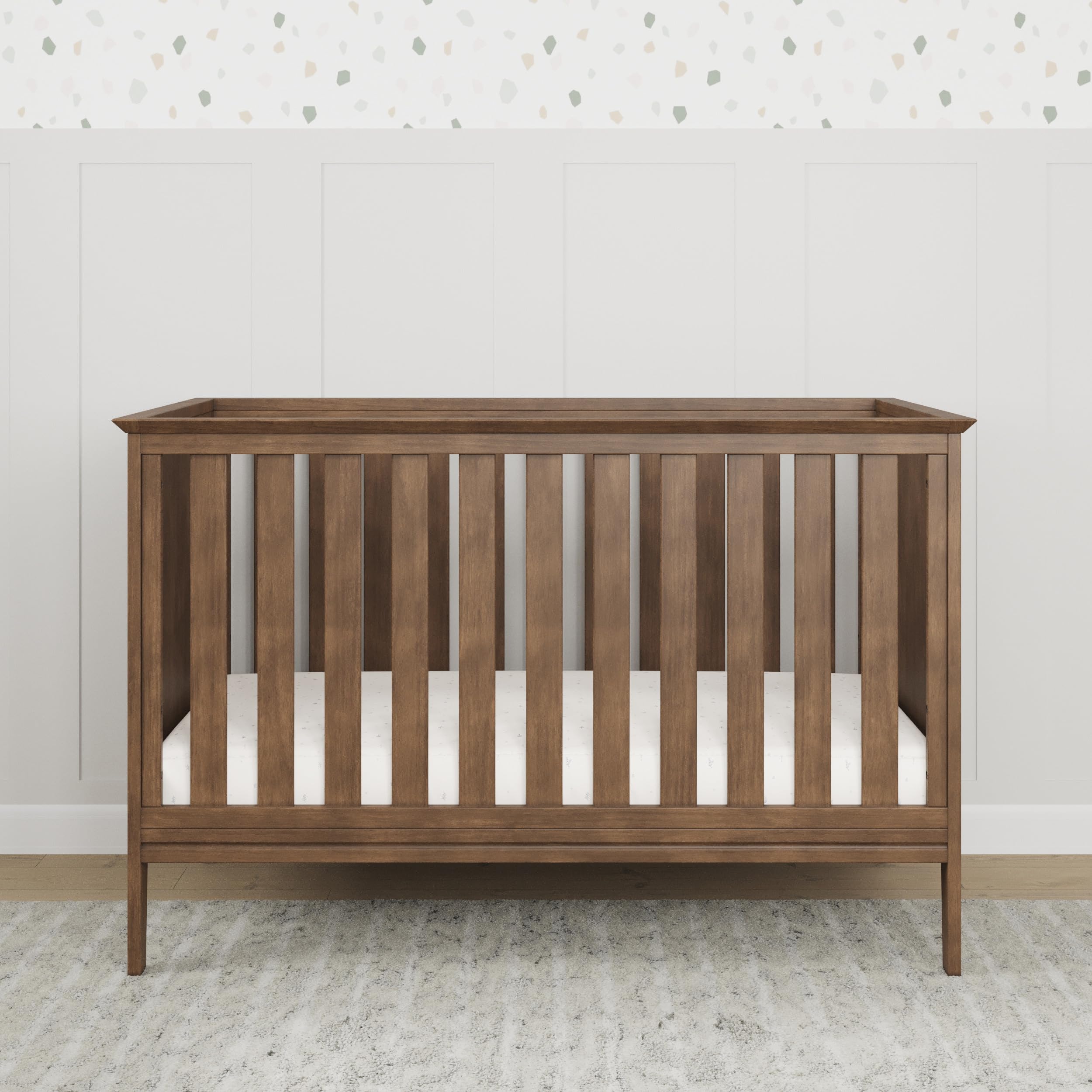 Child Craft Atwood 3-in-1 Convertible Crib - Safe Non-Toxic Baby Crib Converts to Daybed & Toddler Bed with 3 Adjustable Mattress Positions, Cocoa Bean Brown - Perfect for Nursery, Bedroom & Growing Toddlers
