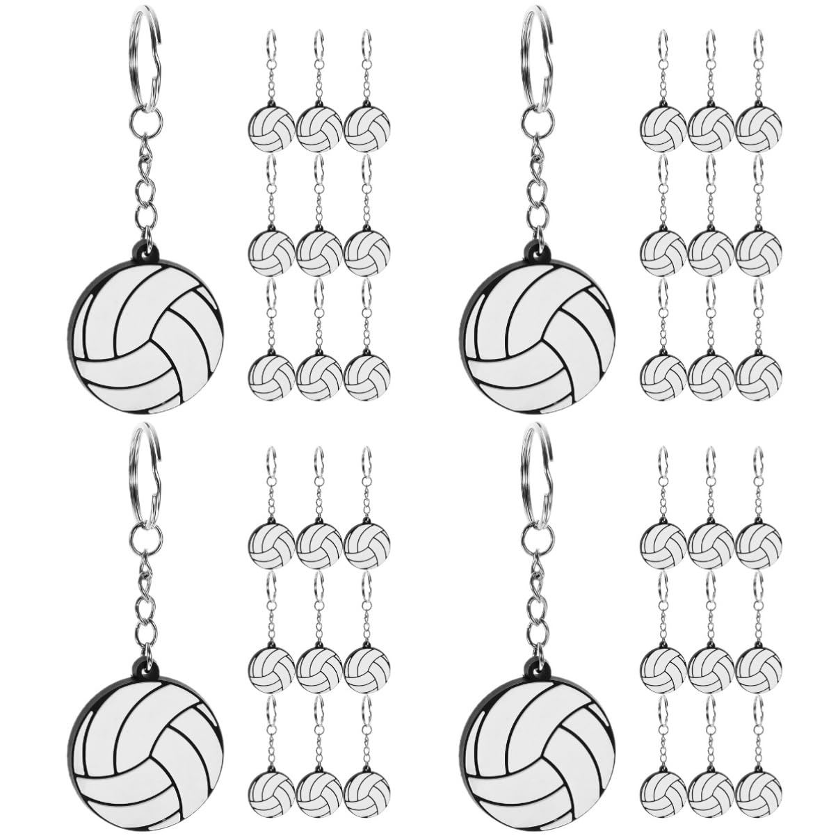 40 Pcs Volleyball Keychain Set for Boys & Girls - Sports Team Bag Keyrings, Player Gifts, Exquisite Sports Ball Keychains for Volleyball Enthusiasts, Perfect for Team Events & Fan Accessories
