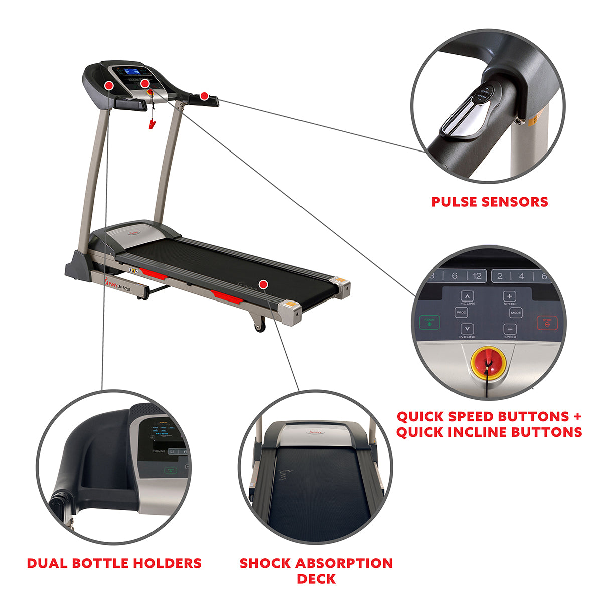 Foldable Portable Treadmill with 15% Incline & Shock Absorption - Smart Bluetooth App Connectivity for Home Gym & Small Spaces - Perfect for Walking, Jogging & Apartment Workouts