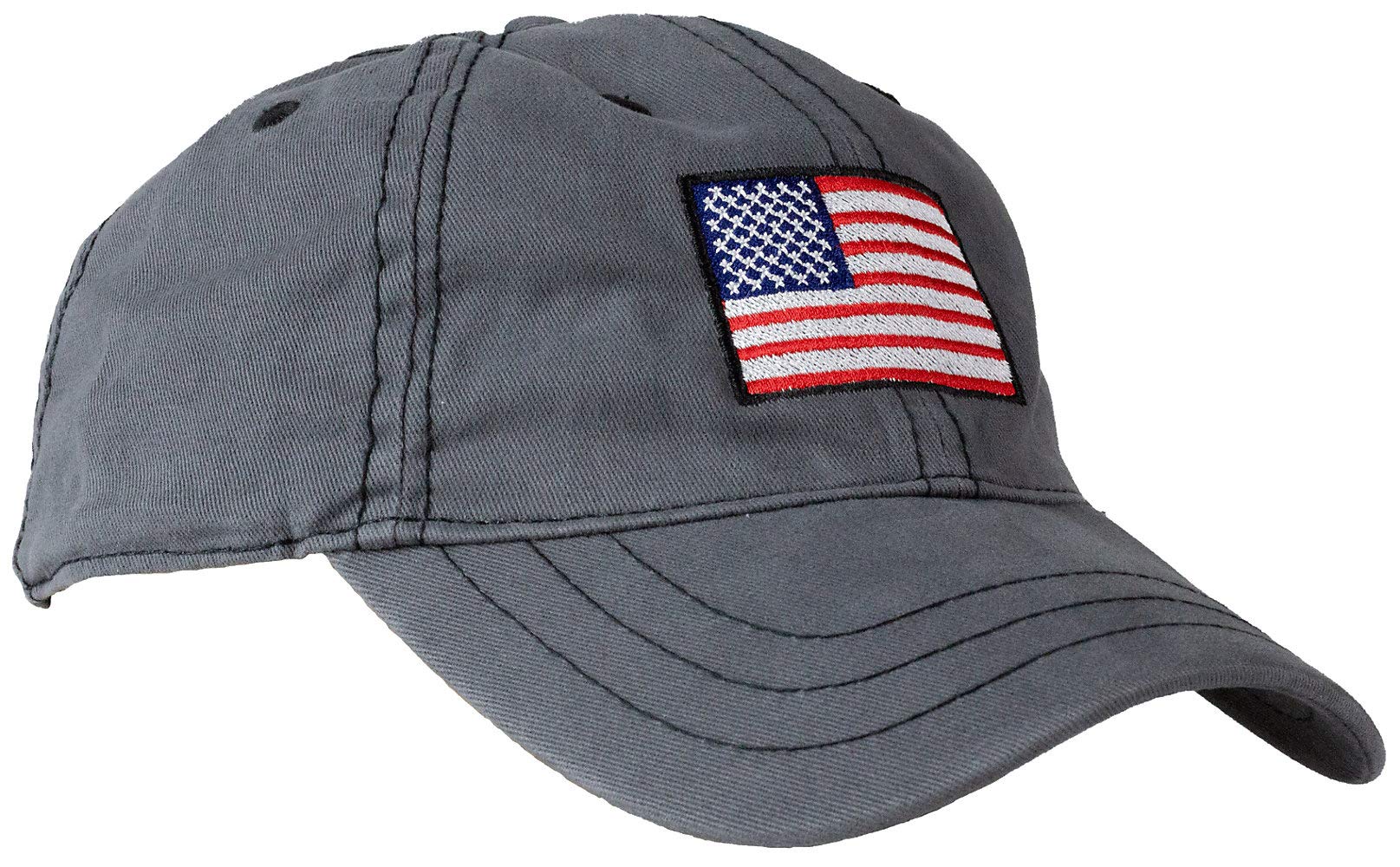Premium Thick Stitch Baseball Cap with American Flag Embroidery - Stylish Unisex Hat for Outdoor Sports, Casual Wear & Patriotic Events
