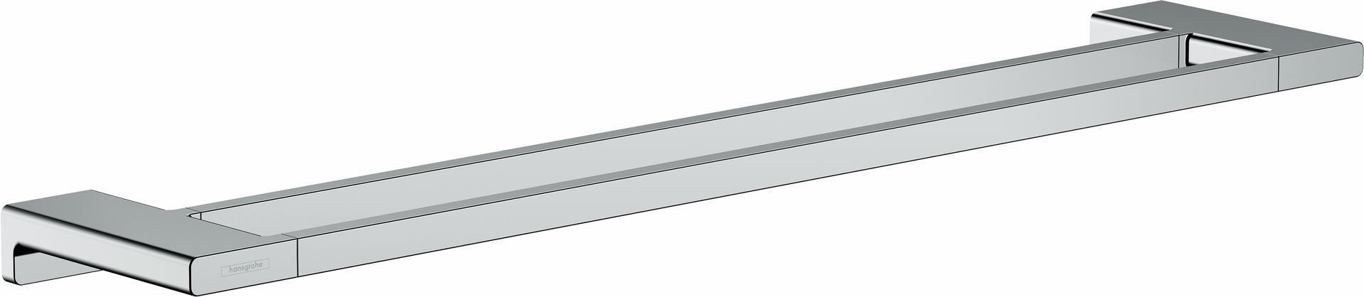 Hansgrohe AddStoris Dual Towel Bar in Chrome Finish - 41743000 - Perfect for Bathroom & Spa Organization, Modern Towel Rack for Home & Hotel Use