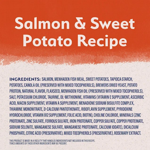 Limited Ingredient Grain-Free Salmon & Sweet Potato Dry Dog Food for Adult Dogs - Perfect for Sensitive Stomachs & Allergies | Indoor & Outdoor Feeding