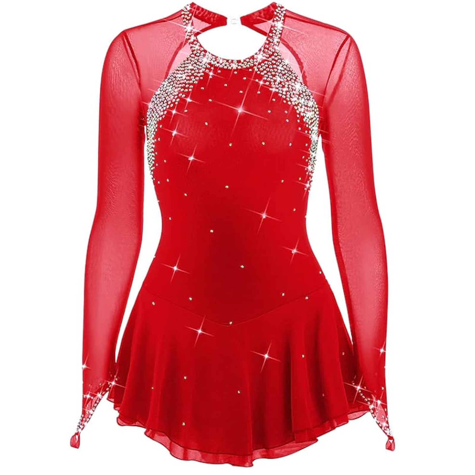 Black Figure Skating Skirt for Women & Girls - Elegant & Simple Ice Skating Dress for Performance & Practice - Perfect for Competitions, Shows & Training