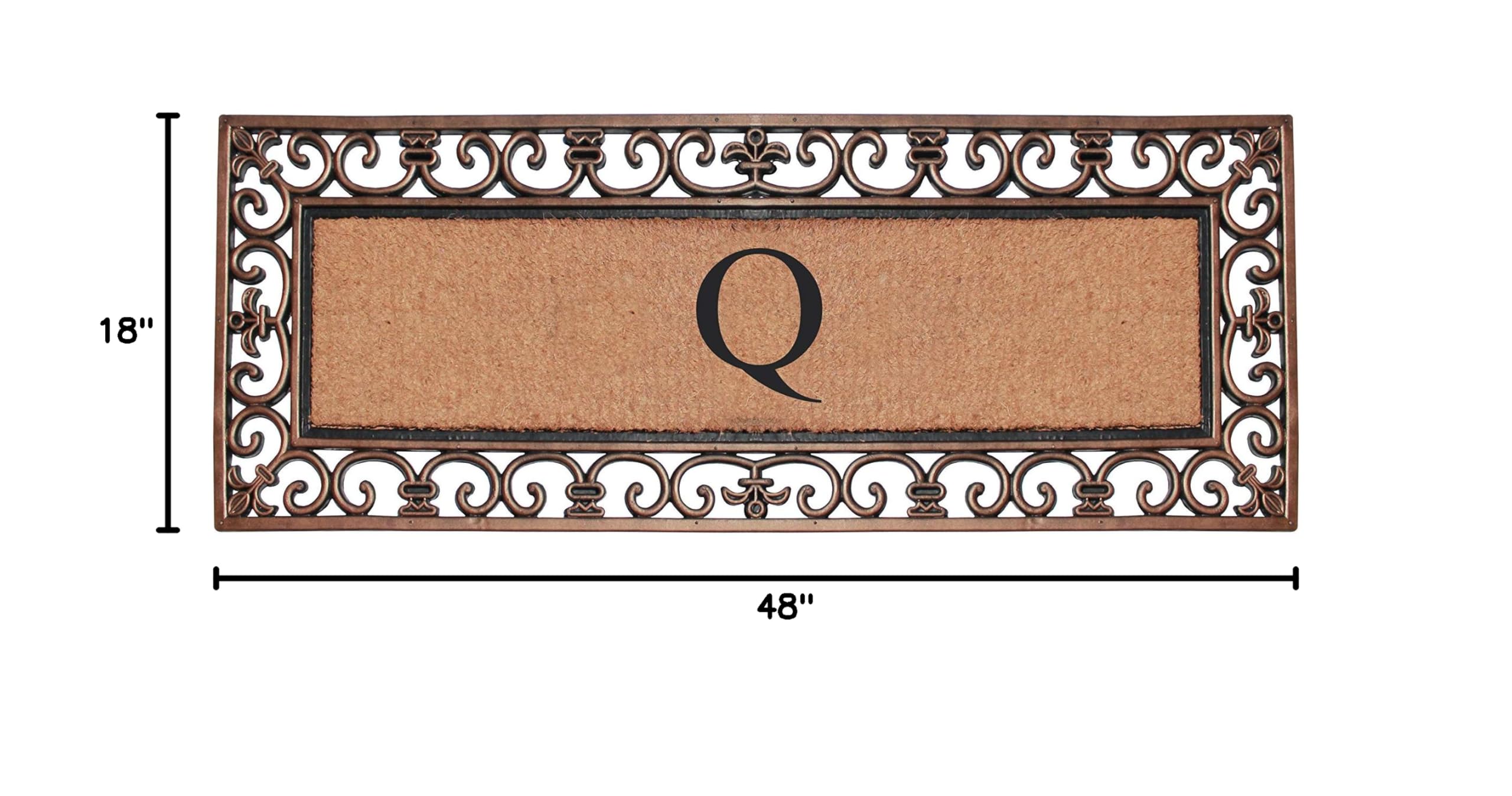 Premium A1HC Natural Coir Monogrammed Door Mat - 18