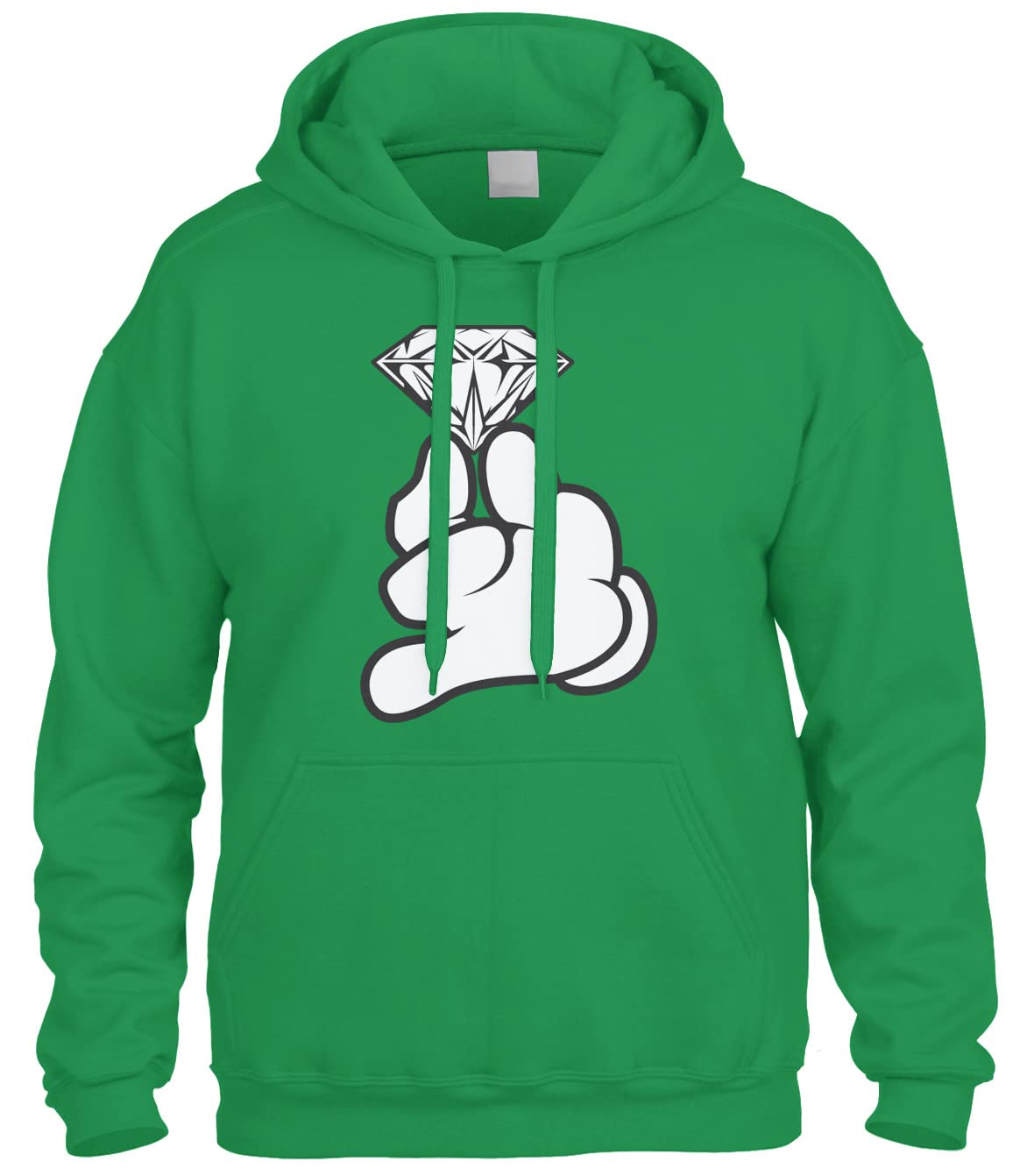 Cybertela Cartoon Mickey Mouse Diamond Print Sweatshirt Hoodie - Cozy Winter Pullover for Men & Women
