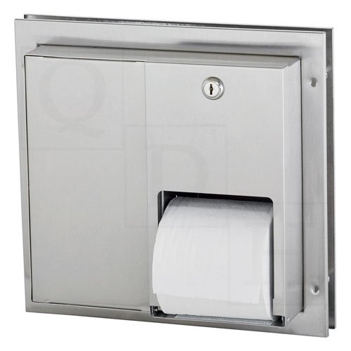 Bradley 5422 Stainless Steel Toilet Tissue Holder - Durable Bathroom Tissue Paper Dispenser for Home, Office & Commercial Use - Easy Installation & Modern Design