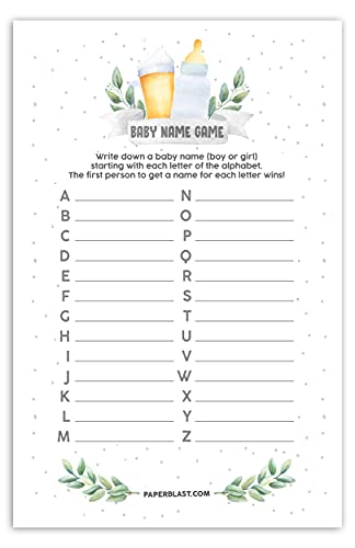 Baby Shower Game - Fun Baby Name Guessing Activity for Gender Reveal & Newborn Celebrations - Perfect for Virtual & In-Person Parties