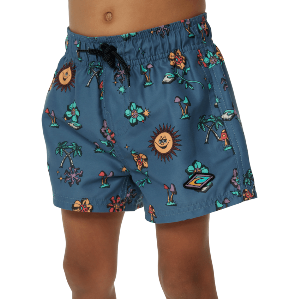 Rip Curl Mystic Waves Sun Volley Boys' Swim Trunks (1-8 Years) - Perfect for Beach, Pool & Summer Water Activities