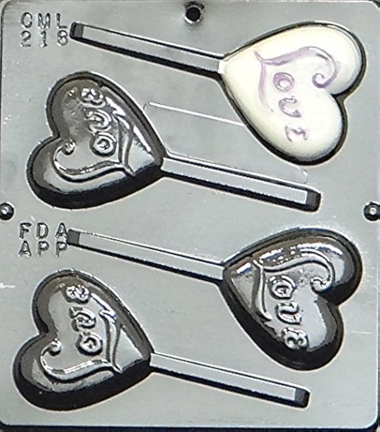 Heart-Shaped Lollipop Chocolate Candy Mold for Valentine's Day Gifts & DIY Treats - Perfect for Romantic Surprises, Wedding Favors, and Birthday Party Decorations