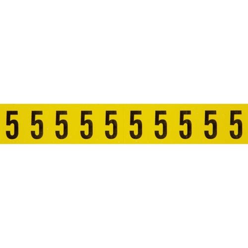Brady 3430-5 34 Series Indoor Number and Letter Cards - Pack of 50 | Durable Office & Warehouse Labeling for Organization & Safety Compliance