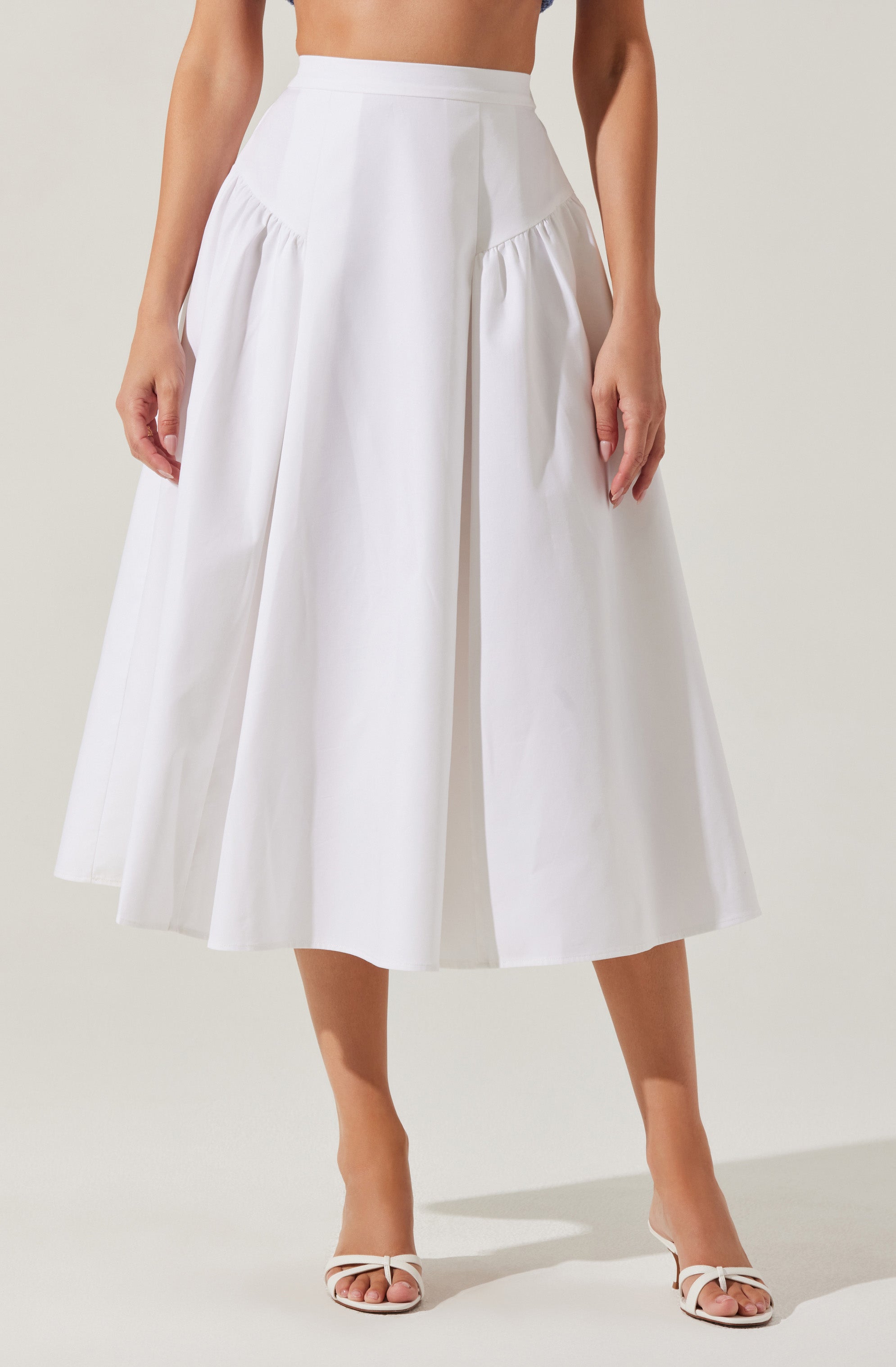 Laila Ruched Detail Midi Skirt - Women's Stretchy Bodycon Pencil Skirt for Work, Party & Date Night | Flattering High Waist Fashion Skirt for Office, Cocktail & Evening Events