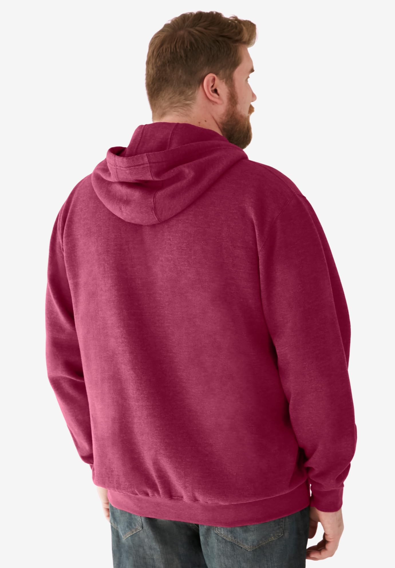 KingSize Men's Big & Tall Fleece Zip-Front Hoodie Jacket - Warm Winter Outerwear for Casual Wear & Outdoor Activities