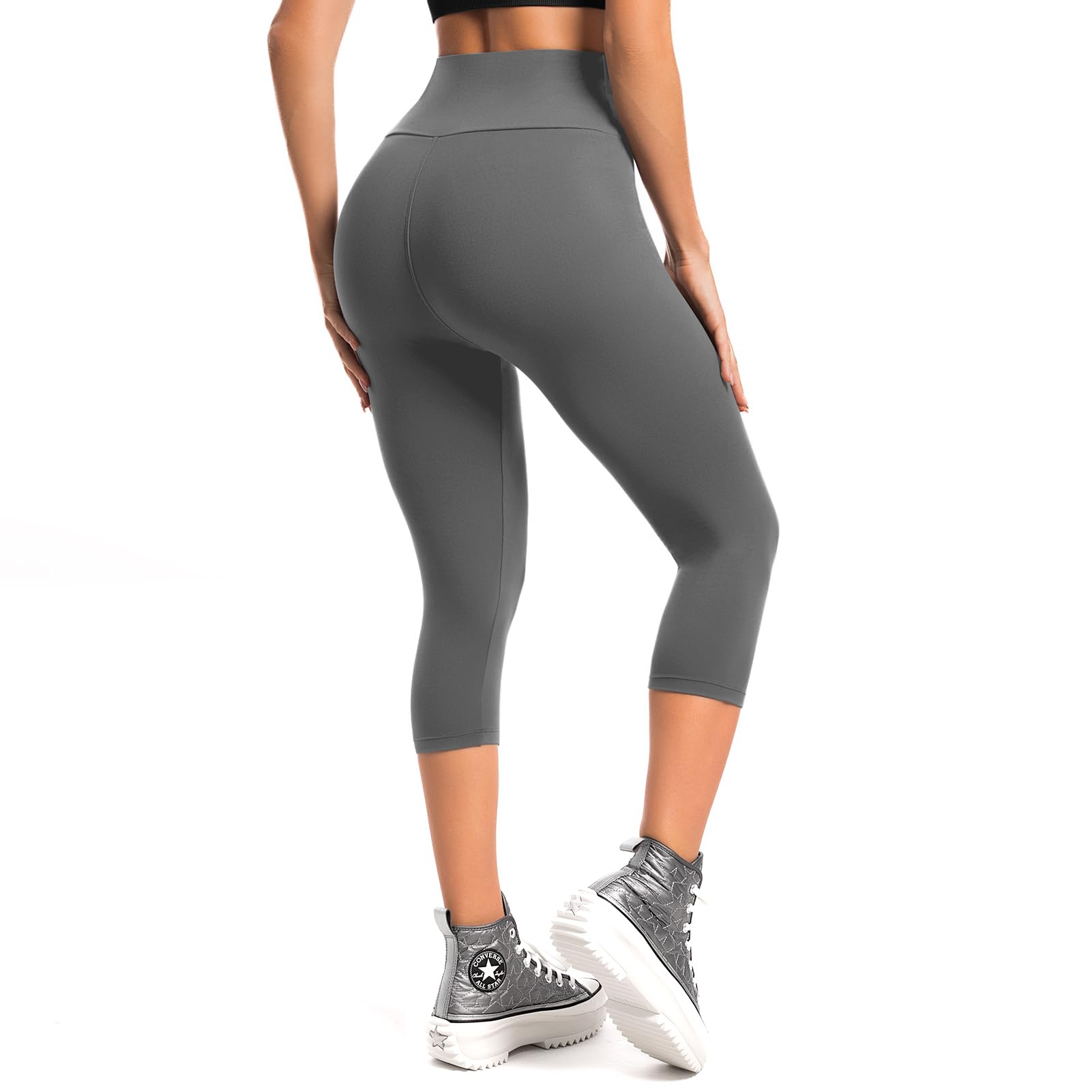 High Waisted Black Leggings for Women - Yoga, Workout & Everyday Wear - Comfortable & Stretchy Tummy Control Leggings for Gym, Running & Lounge