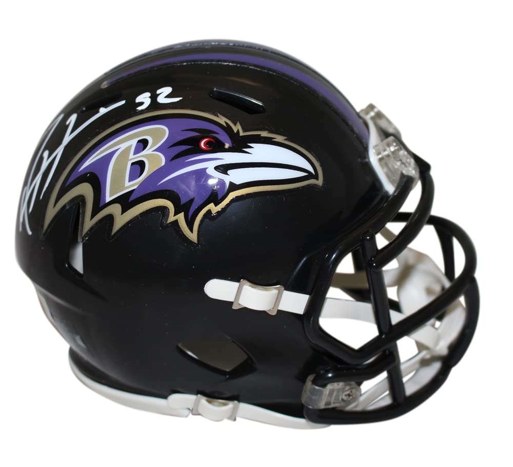 Ray Lewis Autographed Baltimore Ravens Speed Mini Helmet - Beckett Certified - Perfect for Collectors, Sports Memorabilia Displays & Ravens Fan Gifts