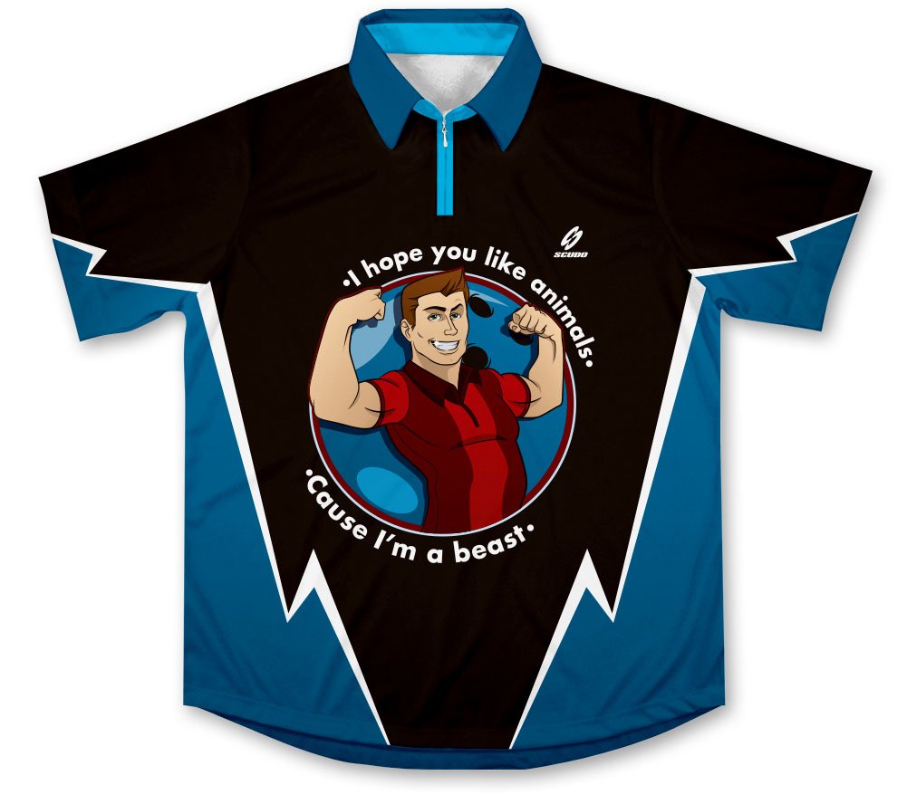 ScudoPro High-Performance Men's Bowling Shirt - Durable & Breathable Jersey for Competitive Bowlers - Perfect for Tournaments & League Play