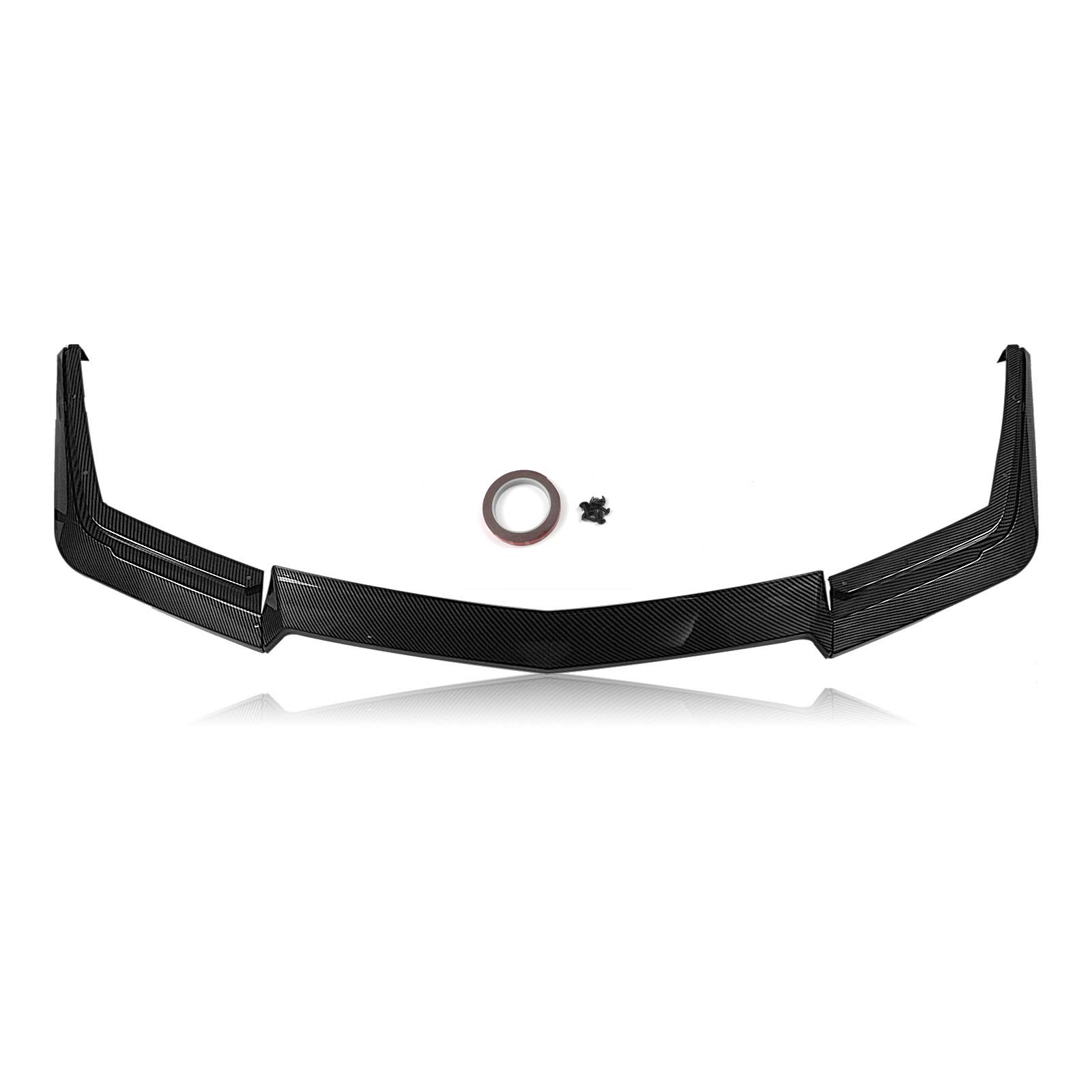 2009-2015 Cadillac CTS-V Front Bumper Spoiler Splitter Lip - Carbon Fiber Style | Perfect for Racing & Street Performance Enhancement | Fits 2012 2013 2014 Models
