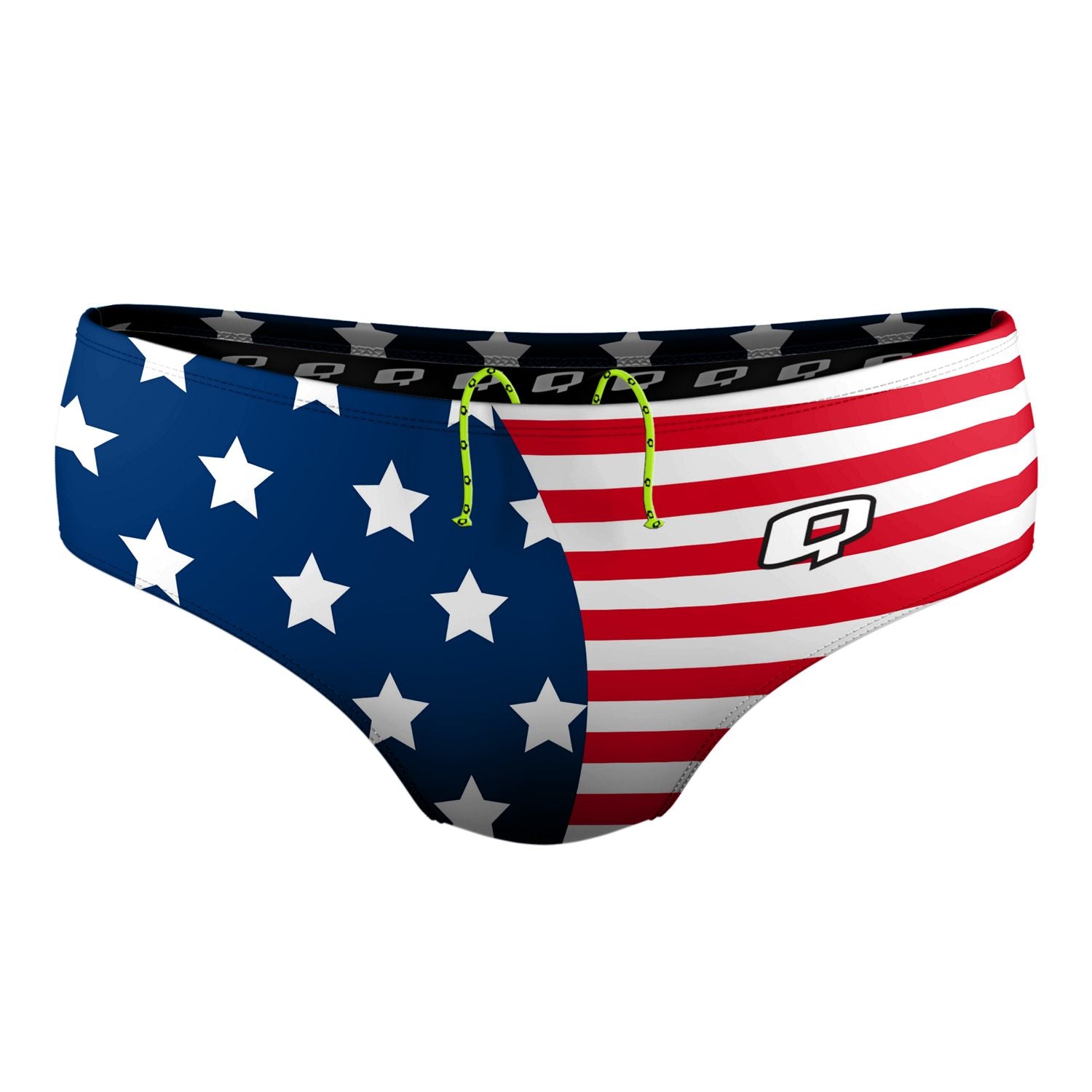 Stars and Stripes Classic Brief Swimsuit for Men - Patriotic American Flag Swim Trunks - Quick Dry Comfortable Beachwear for Swimming, Vacation & Summer Outings