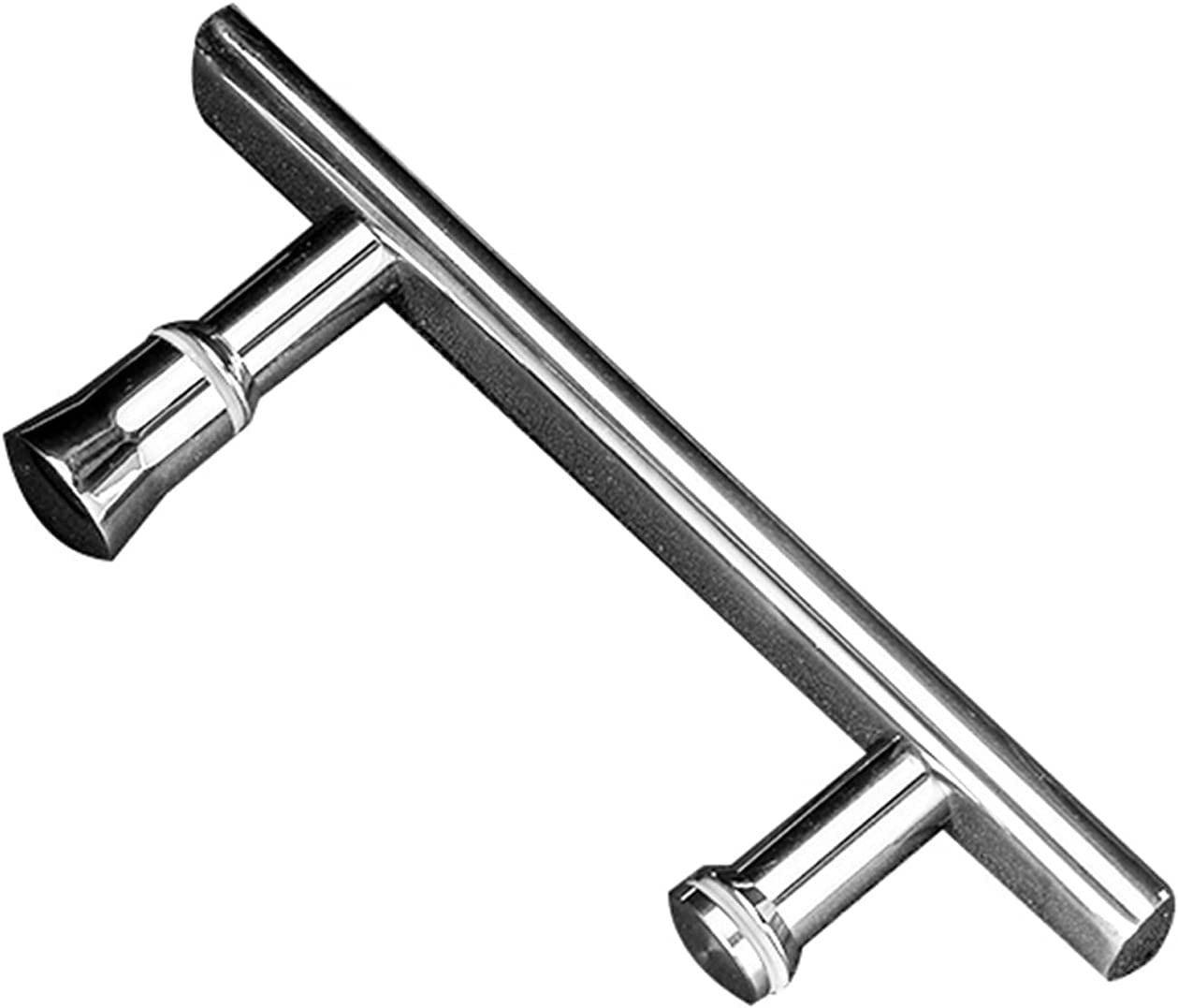 MIQXUAN Stainless Steel Tubular Shower Door Handle - Full Polished Finish Glass & Barn Door Pull Knob for Push/Pull Applications - Perfect for Bathroom, Shower Enclosure, and Sliding Barn Doors