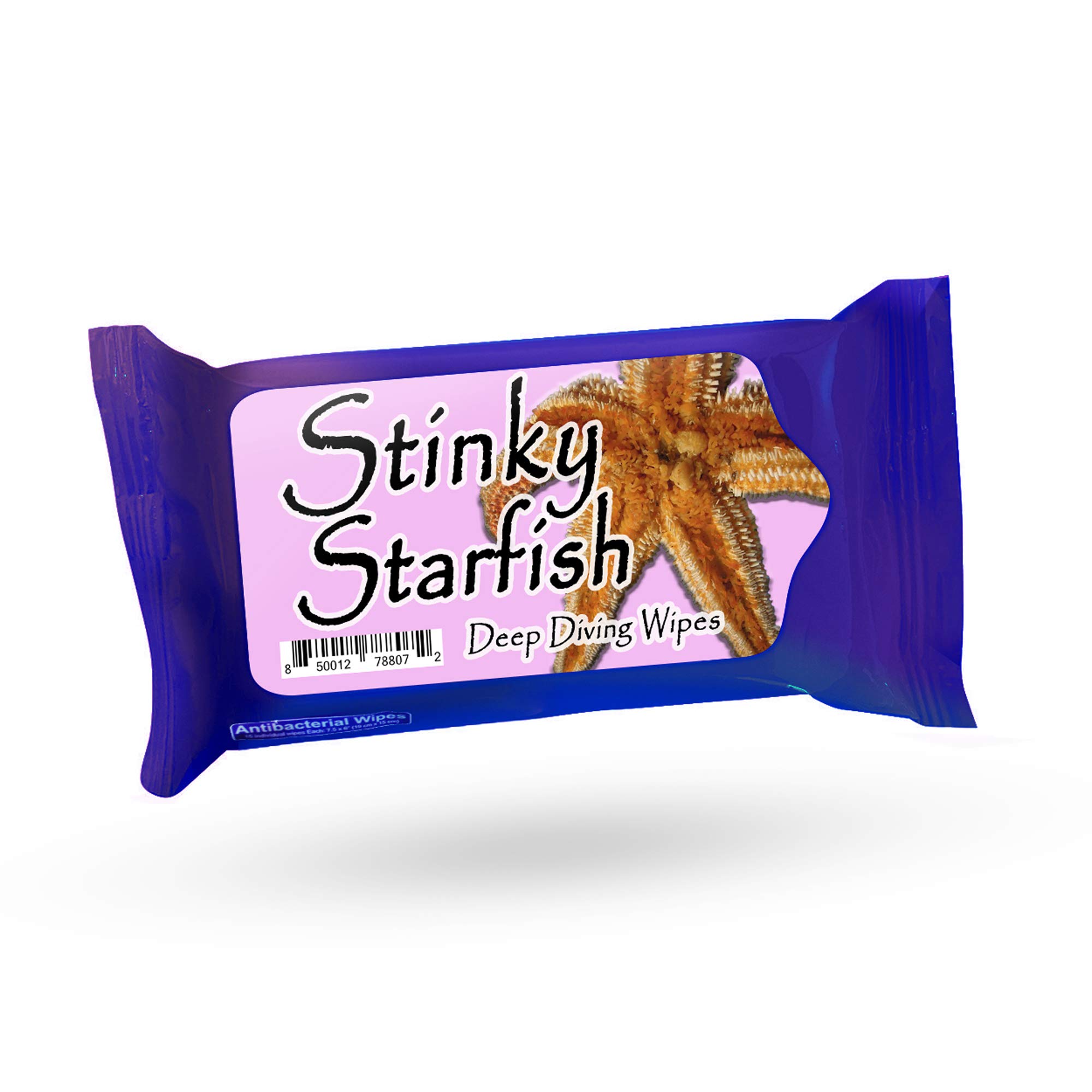 Stinky Starfish Deep Diving Wet Wipes - Travel Size Flushable Moist Wipes for Women | Funny & Disposable Personal Care | Perfect for Travel, Camping & Outdoor Adventures
