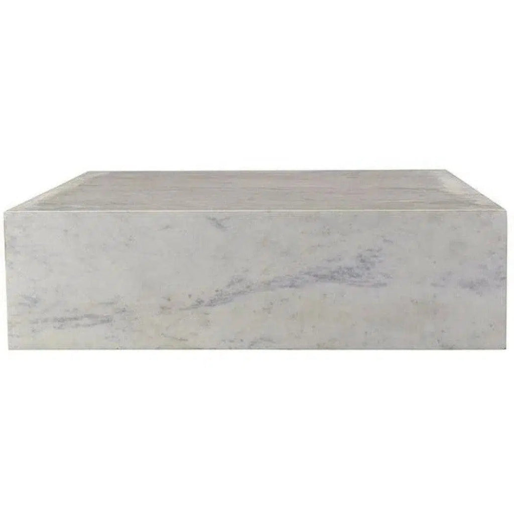 40 Inch White Modern Coffee Table - Stylish Centerpiece for Living Room, Lounge & Office Decor