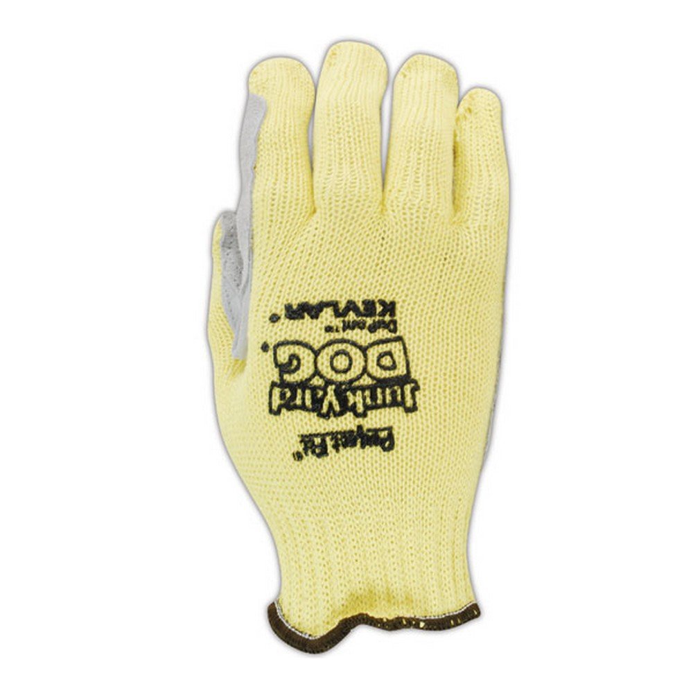 Honeywell KV18A-100-50 Junk Yard Dog Work Gloves for Men - Heavy Duty Cut Resistant, Yellow (Pack of 12) - Ideal for Construction, Automotive Repair & Metal Handling