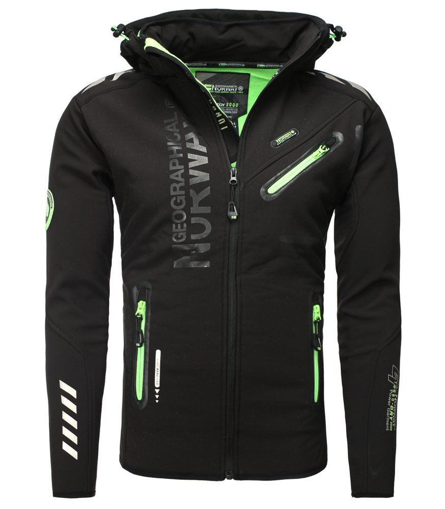Geographical Norway Men's Softshell Jacket - Windproof, Water-Repellent & Breathable Outdoor Jacket for Hiking, Camping & Winter Activities