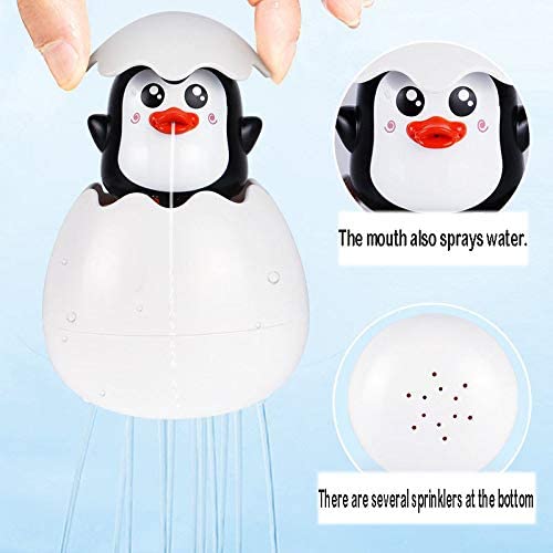 Iwobi Penguin Egg Bath Toy - Fun Water Spray & Rain Shower Toy for Babies & Toddlers | Bathtime Sensory Play & Early Learning
