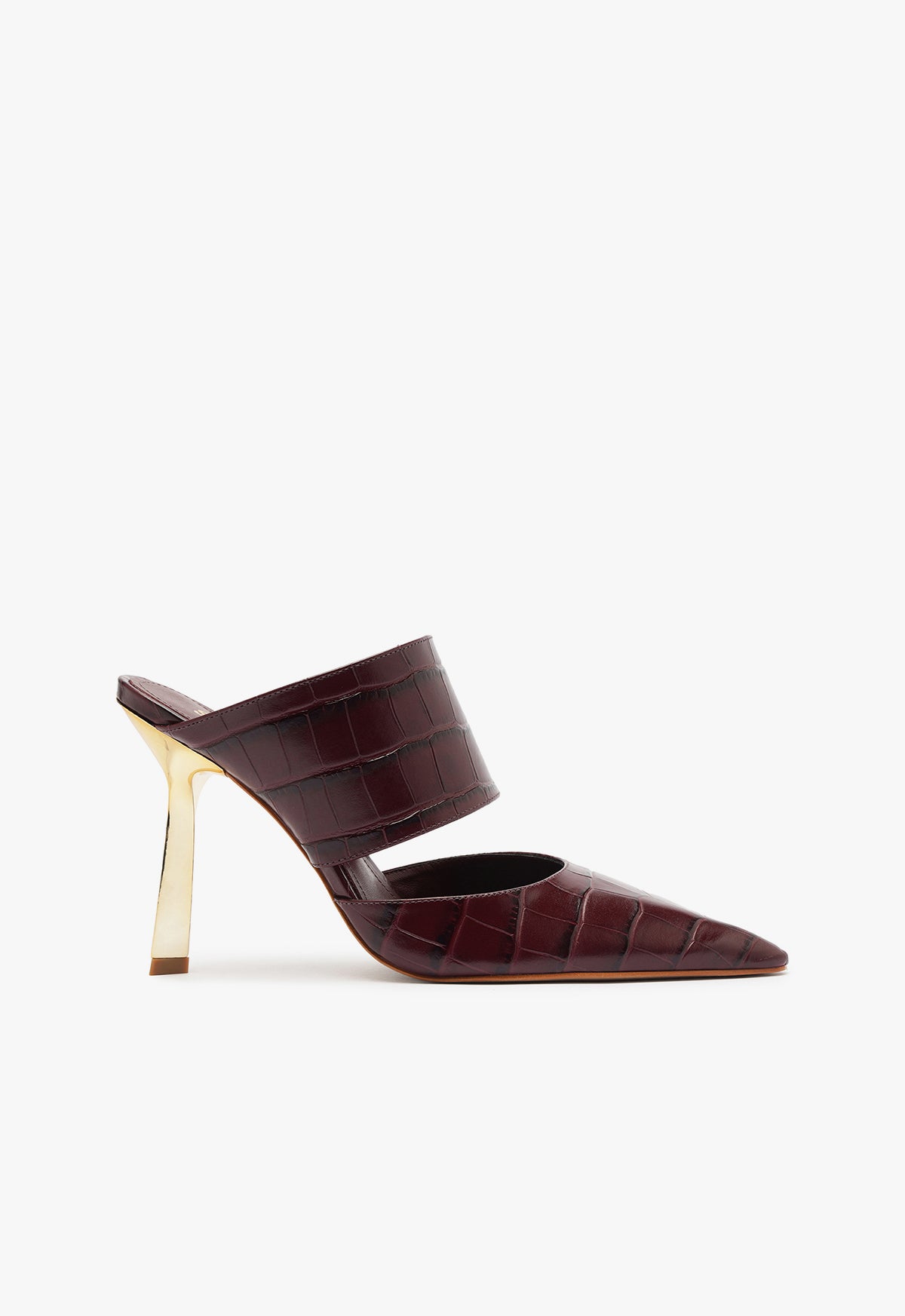 Ciara Crocodile Embossed Leather Pump - High Heel 3.5