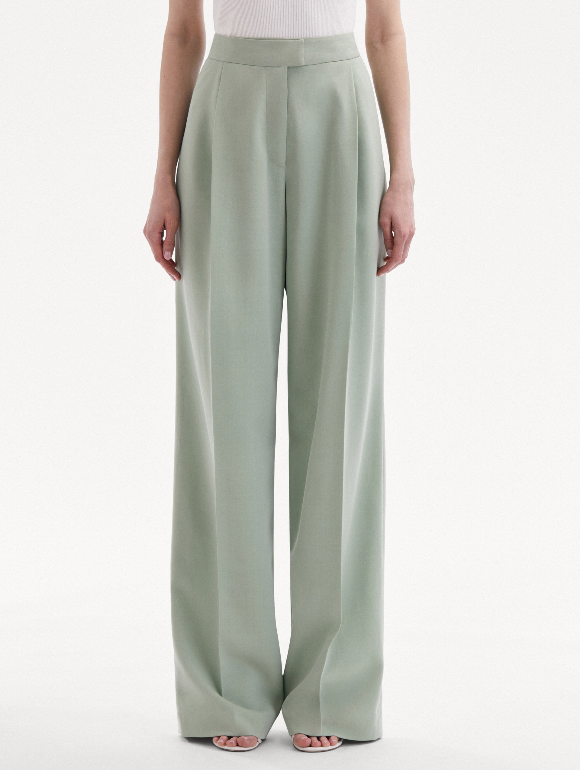 Luxury Wide Leg Silk Georgette Pants for Women - Elegant High Waist Palazzo Trousers - Perfect for Office Wear, Evening Parties & Special Occasions