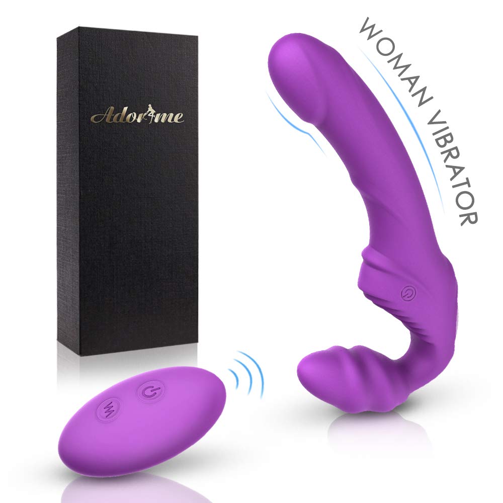 Rechargeable Remote Control Strapless Strap-On Dildo Vibrator - Silicone Adult Sex Toy for Women & Couples, G-Spot & Clitoral Stimulation, Hands-Free Lesbian & Solo Play - Perfect for Bedroom Fun & Spicing Up Relationships