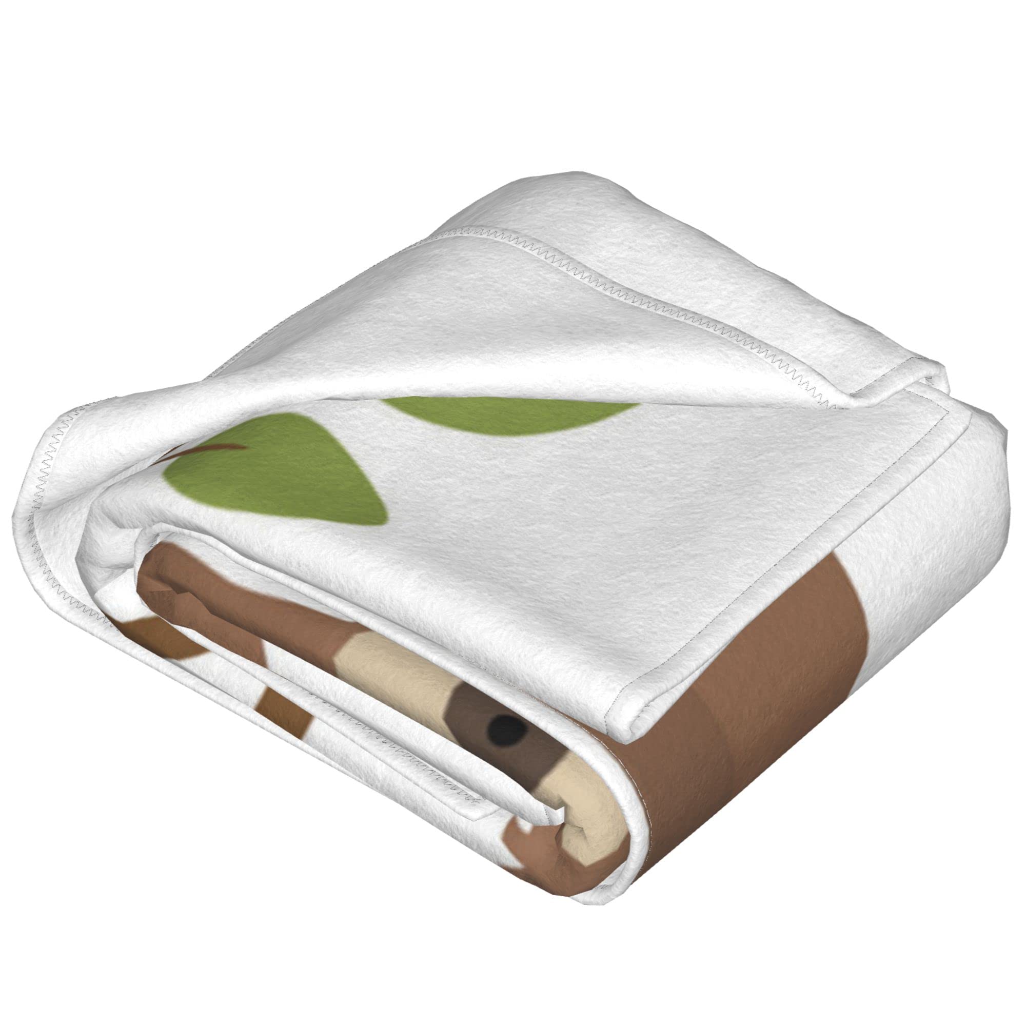 Cozy Sloth Print Flannel Throw Blanket - Soft Microfiber Blanket for Bed, Couch & Sofa - Cute Sloth Hanging Cup Design - Perfect for Teens, Boys & Girls - Great for Lounging, Movie Nights & Dorm Room Decor