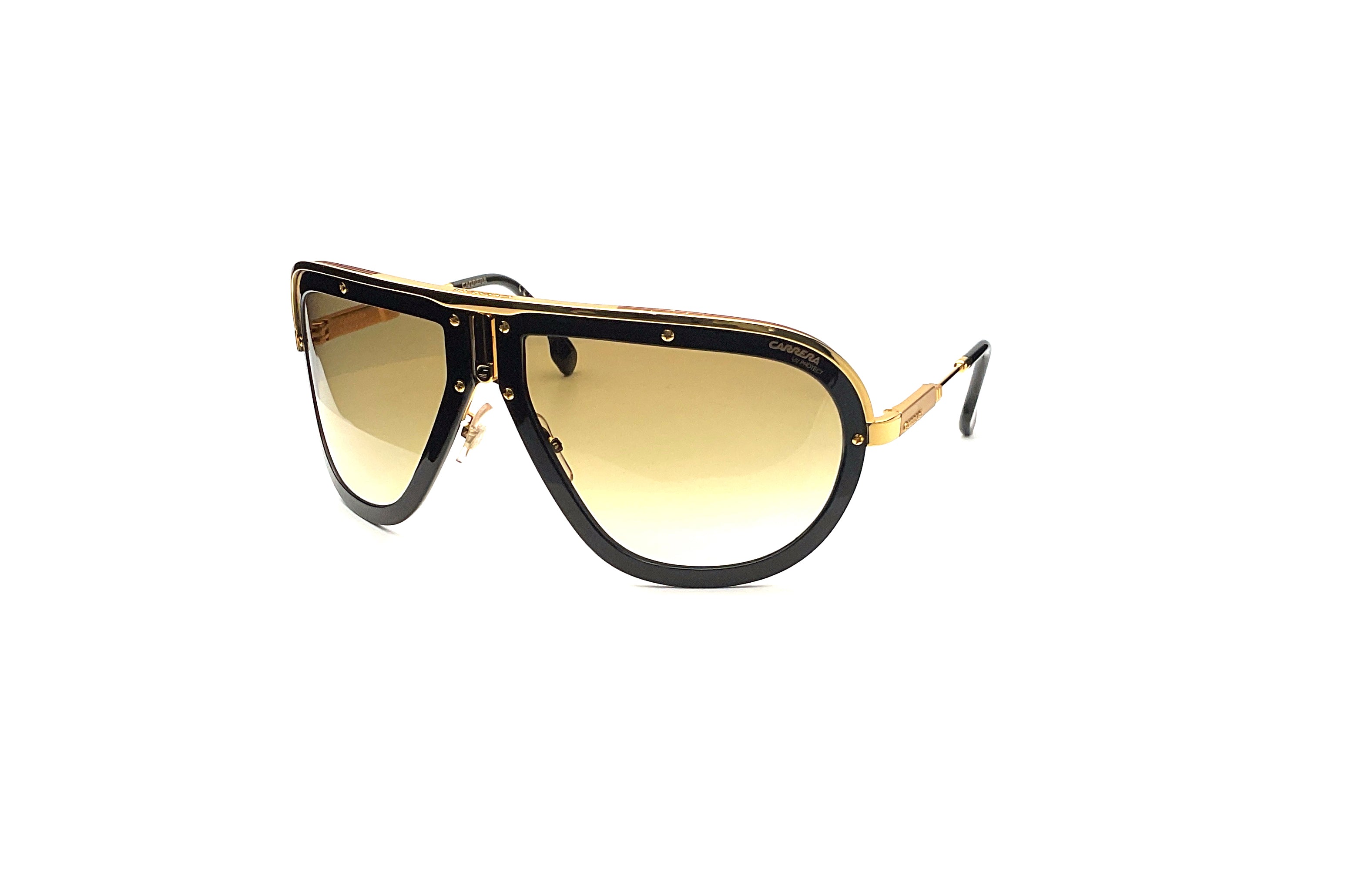 Carrera CA Americana Sunglasses - Black & Gold Aviator Style for Men & Women - Perfect for Driving, Travel, and Outdoor Activities