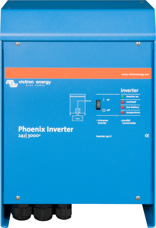 Phoenix Inverter 24V 3000W Pure Sine Wave Power Inverter 230V for RV, Solar System, and Off-Grid Power Supply