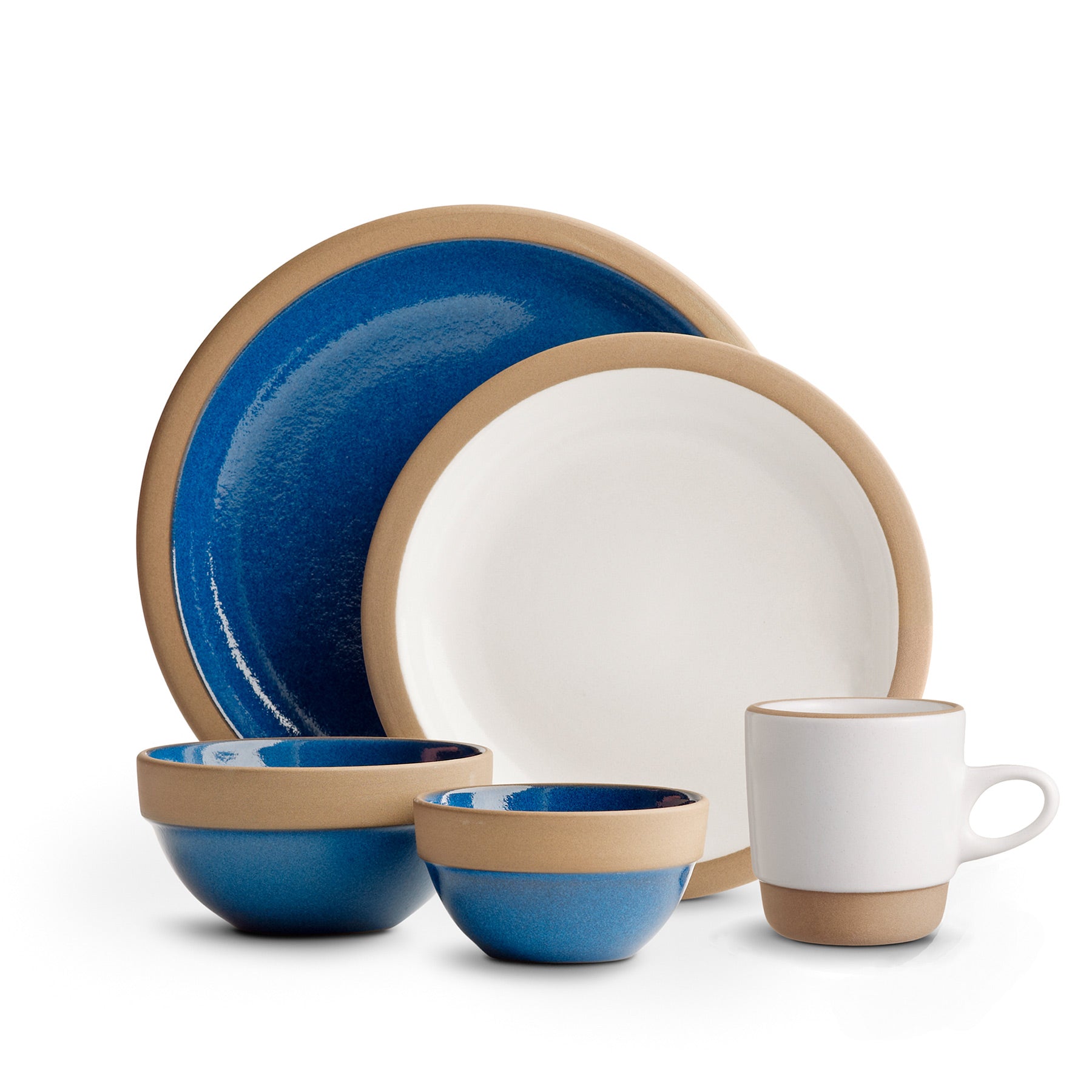 Finley 16-Piece Dinnerware Set for 4 - Porcelain Plates, Bowls & Mugs - Elegant Stoneware Dish Set for Everyday Use, Dinner Parties & Family Gatherings
