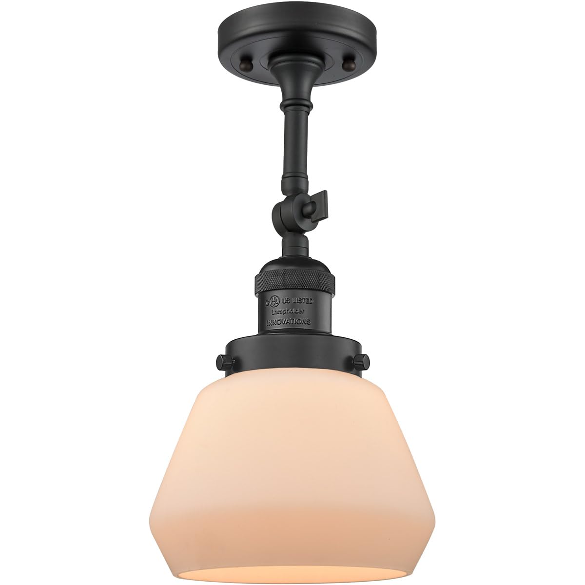 Innovations 203-BK-G171 Matte Black Wall Sconce Light Fixture - Single Bulb Modern Lighting for Bedroom, Hallway & Living Room Decor