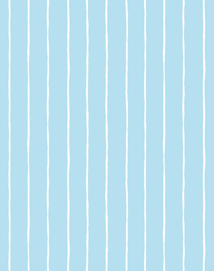 Get In Line Wallpaper by Wallshoppe - Baby Blue Peel and Stick Wallpaper for Nursery, Kids Room & Home Decor - Easy to Install & Removable