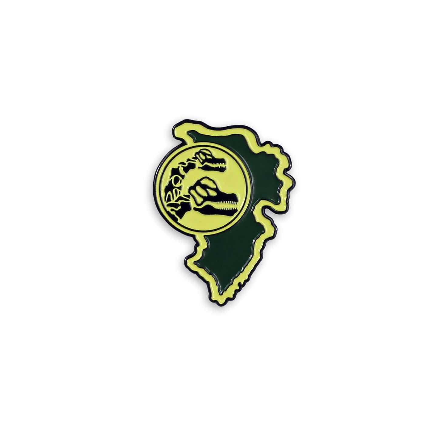 Jurassic Park Brachiosaurus Paddock Sign Enamel Pin - Dinosaur Collector's Badge for Backpacks, Jackets & Pin Collections | Perfect Gift for Movie Fans