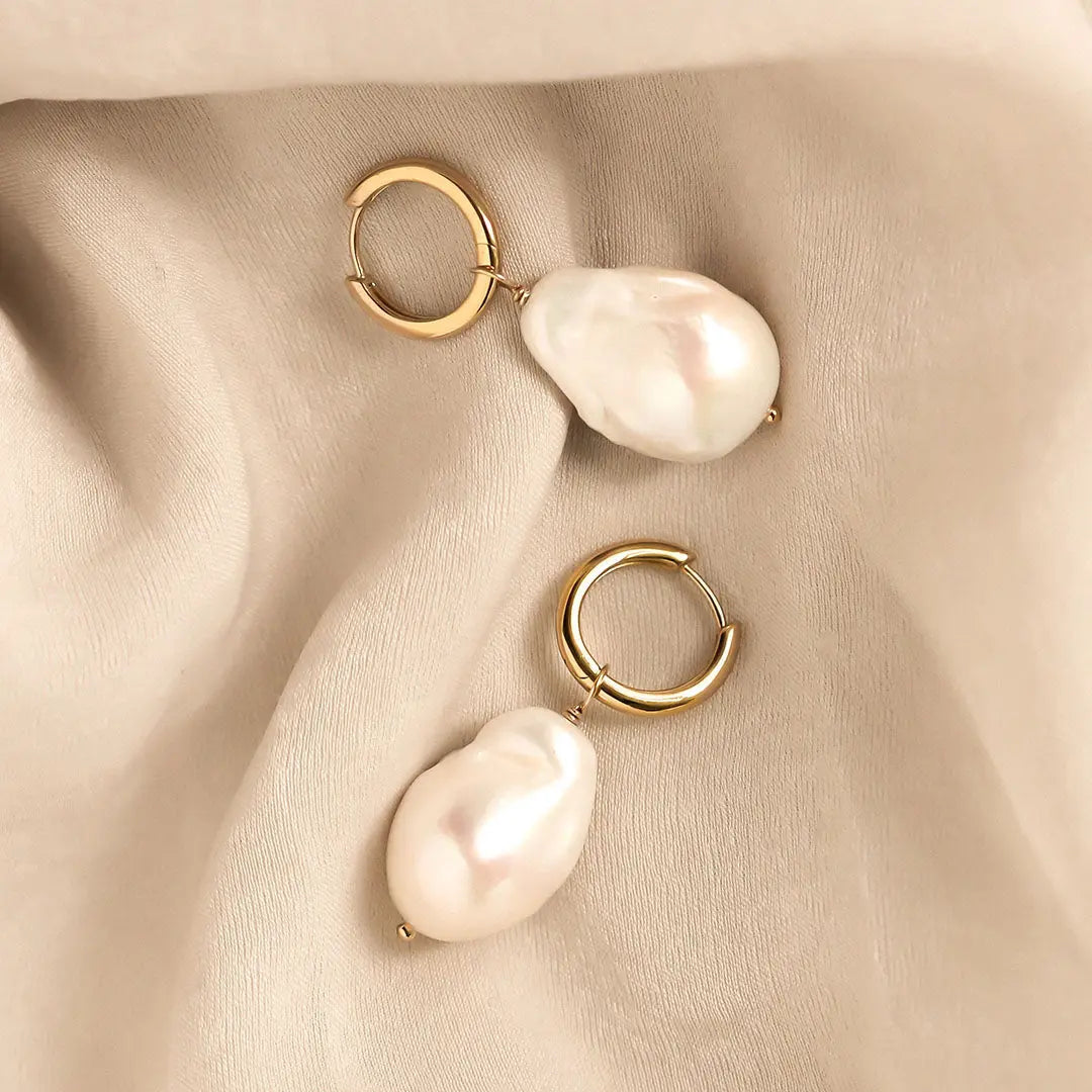 Elegant Vienna Pearl Hoop Earrings for Women - Classic & Timeless Pearl Jewelry Gift for Her - Perfect for Weddings, Parties & Special Occasions