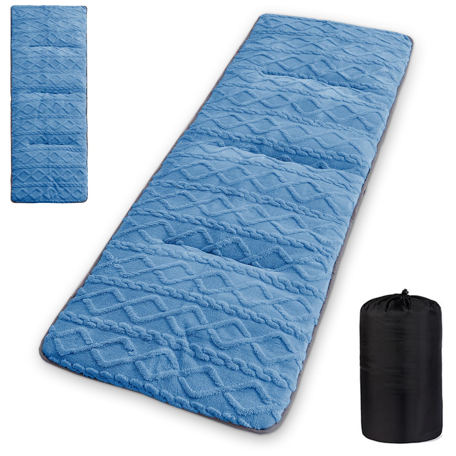 **Thick Camping Cot Mattress with Elastic Straps - 75