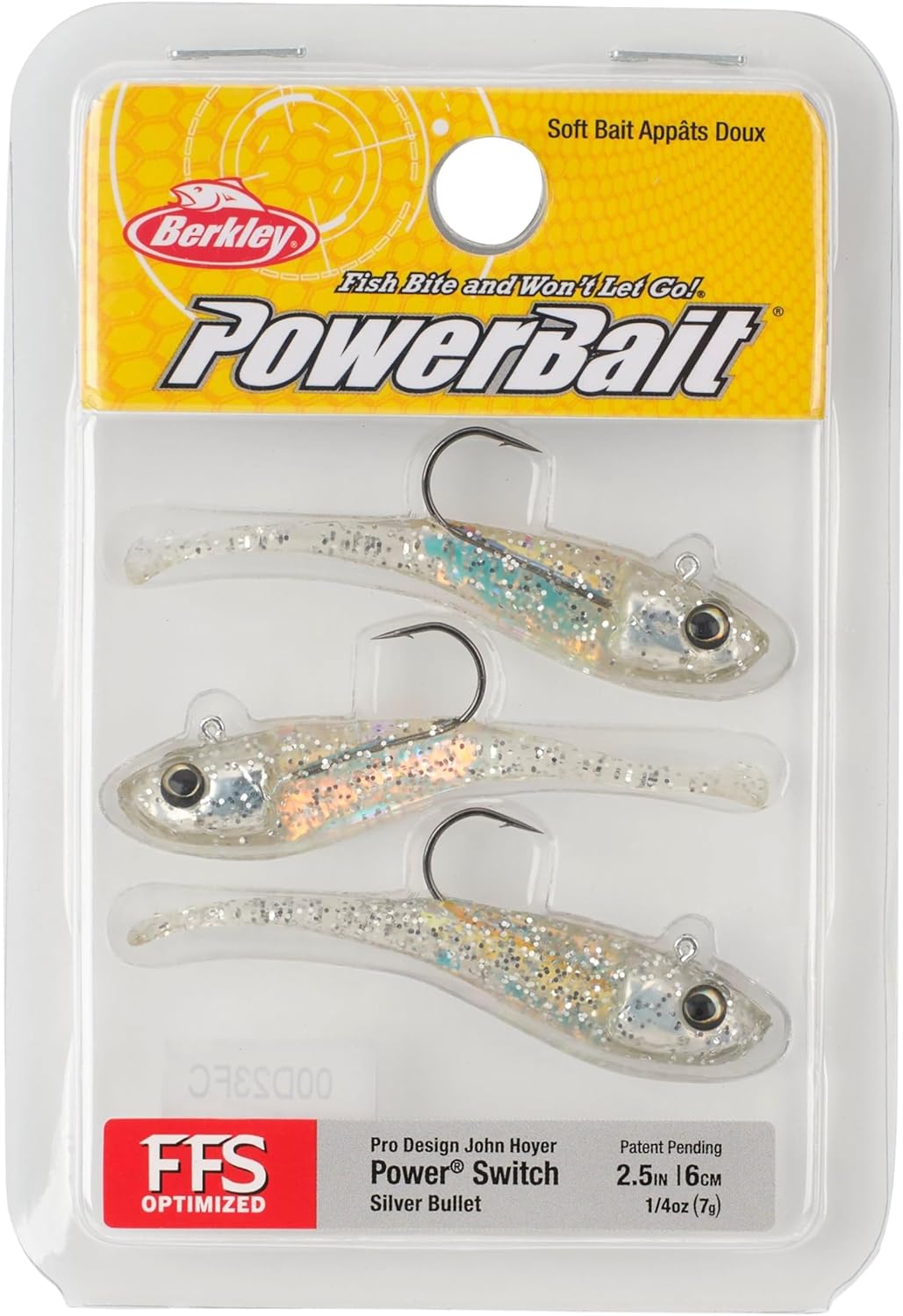 Berkley PowerBait Power Switch Soft Fishing Lure - Silver Bullet Color for Bass, Trout & Walleye | Perfect for Freshwater & Saltwater Fishing