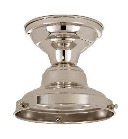 Vintage Style B&P Lamp® Wired School House Pendant Light Fixture - 4 Inch Fitter with Nickel Finish for Dining Room, Kitchen Island or Entryway Lighting