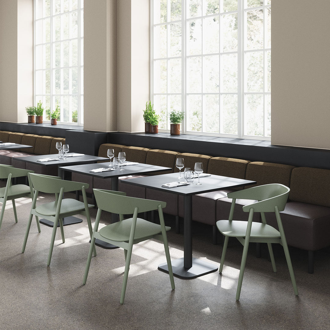 BY Kato AC2 Side Chair - Modern Wooden Dining Chair with Comfortable Cushion - Perfect for Kitchen, Dining Room, and Office Use