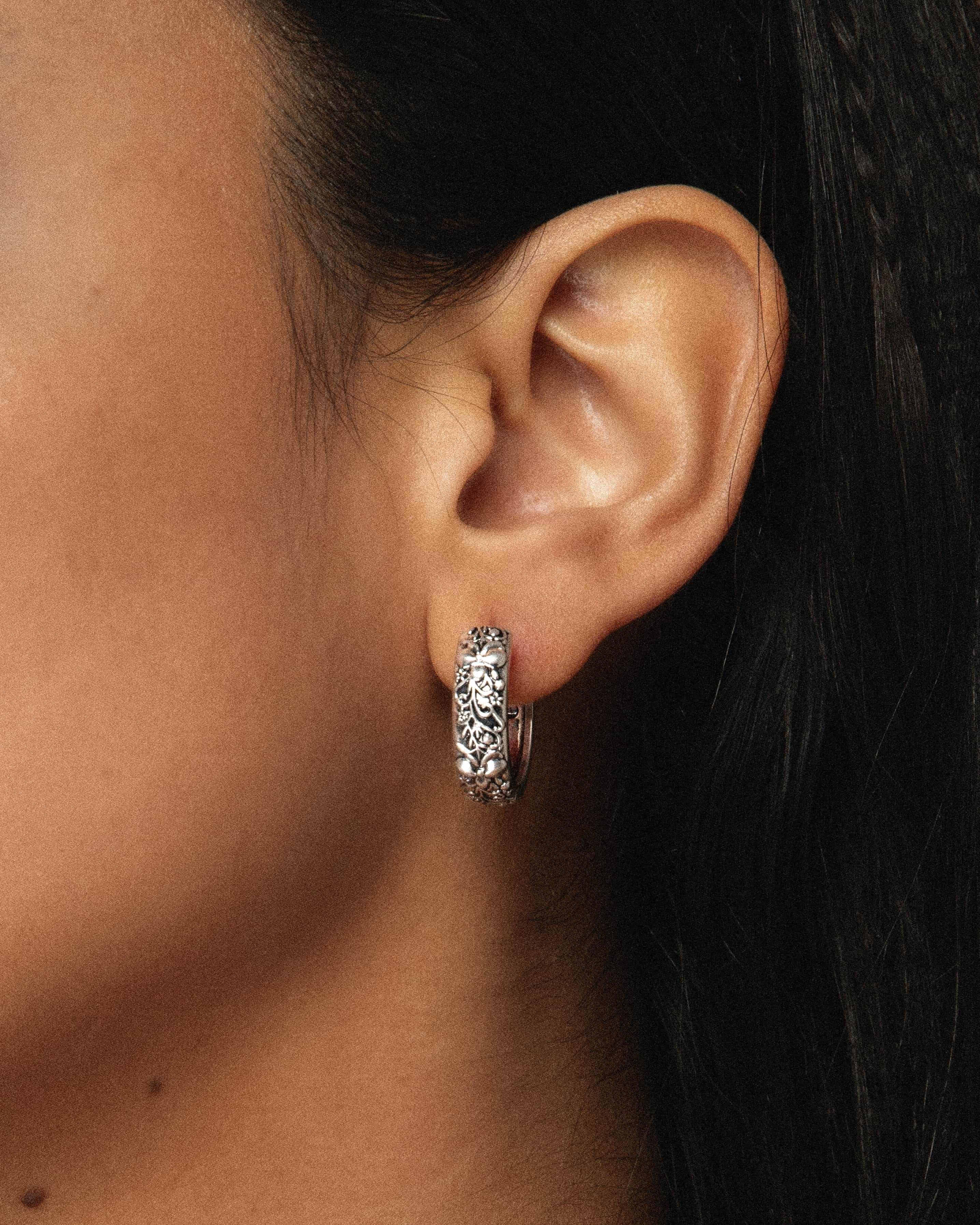 Elegant Silver Orchid Earrings for Women - Perfect for Weddings, Parties & Special Occasions