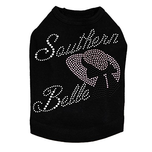 Southern Belle Dog Shirt - Black Small Size | Cute Southern Style Pet Apparel for Small Dogs | Perfect for Parties, Photo Shoots & Southern-Themed Events