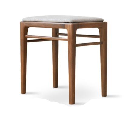 16.1x11.0x15.7 inches / 41x28x40 cm / Rich Dark Walnut Color / Black walnut makeup stool